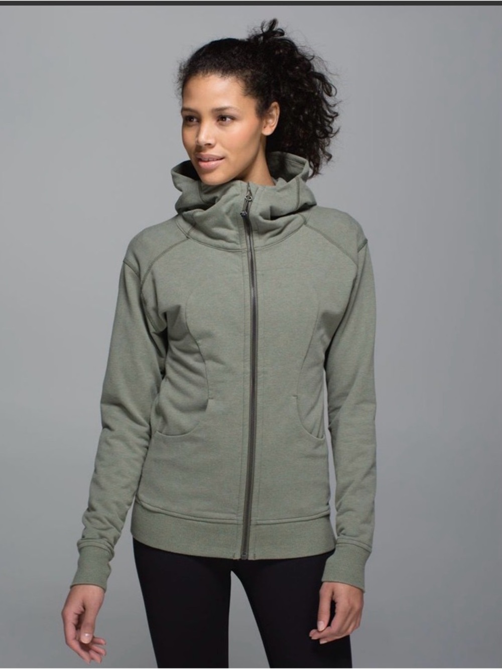 Lululemon In Flux Jacket Fatigue Fog Green Size 4